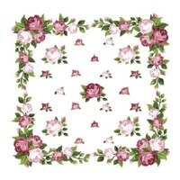 ROSES FRAME 33x33, Paw