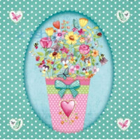 BRIGHT FLOWERS 33x33, Gomar