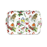 Tray melamine 13x21 cm Birds in winter, Ambiente