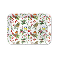 Tray melamine 33x47 cm Birds in winter