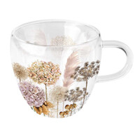 Double-walled glass 0.2 L Dried flowers, Ambiente