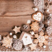 WINTER DECORATIONS ON WOODEN BOARD, Maki