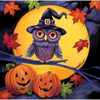 HALLOWEEN OWL 33x33 servítky, Ambiente