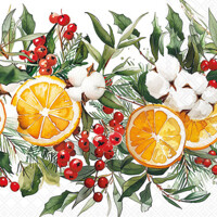 WINTER ORANGES servítky kusové, Ambiente