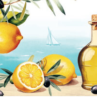 OLIVES & LEMONS 40x40, Mank