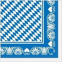 papier 100 ks BAVARIA  blau  33x33 ,  Sovie Horeca