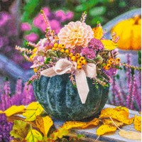 PUMPKIN ARRANGEMENT 33x33, Home Fashion