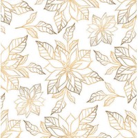 POINSETTIA OUTLINE gold 33x33, Ambiente