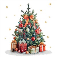 DECORATED CHRISTMAS TREE 33x33, Ambiente