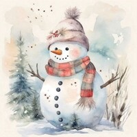 SNOWMAN IN NATURE 33x33, Ambiente