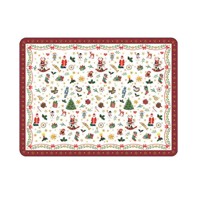 Placemat Ornaments all over red