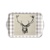  13x21 CHECKED STAG HEAD brown, Ambiente