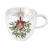 Double-walled glass 0.2 L Mistletoe with bow white