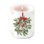 Candle medium Mistletoe with bow white