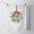 Kitchen towel Mistletoe with bow white